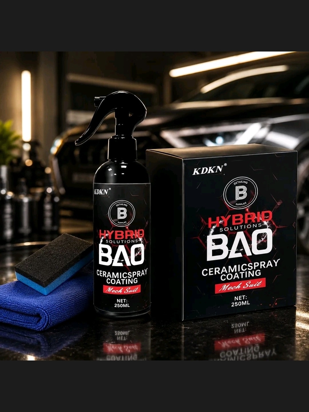 Hybrid BAO Black Ceramic Spray Coating - 250ml.   FACTORY SEALED